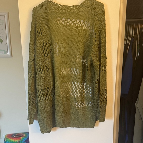 Olive Green Knit Sweater - Picture 2 of 2